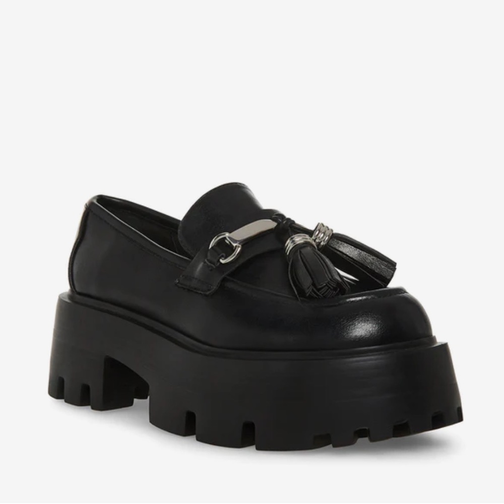 Steve Madden Major Black Platform Loafers